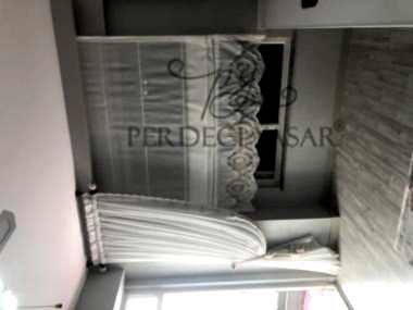 Mutfak Perdesi Beyaz Temalı Tül Perde